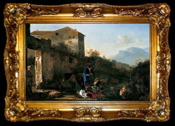 framed  PYNACKER, Adam Landscape with Goatherd, ta009-2